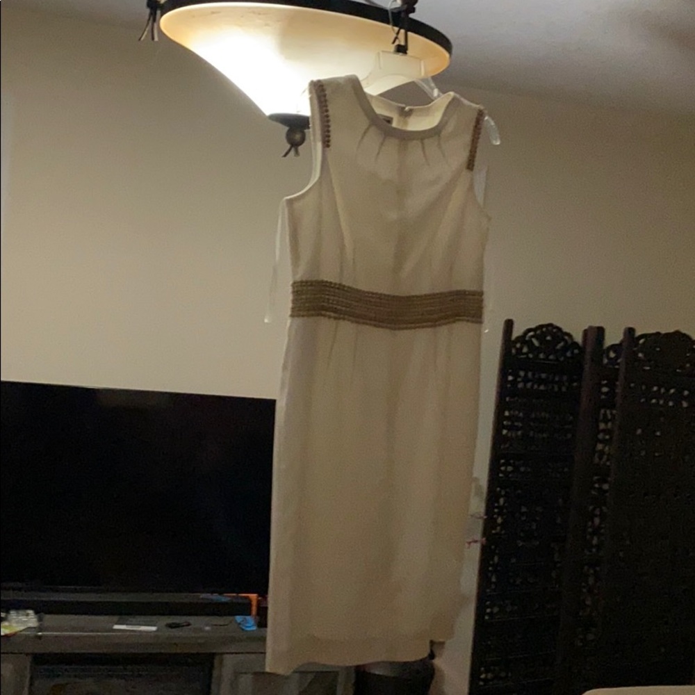 White & gold dress